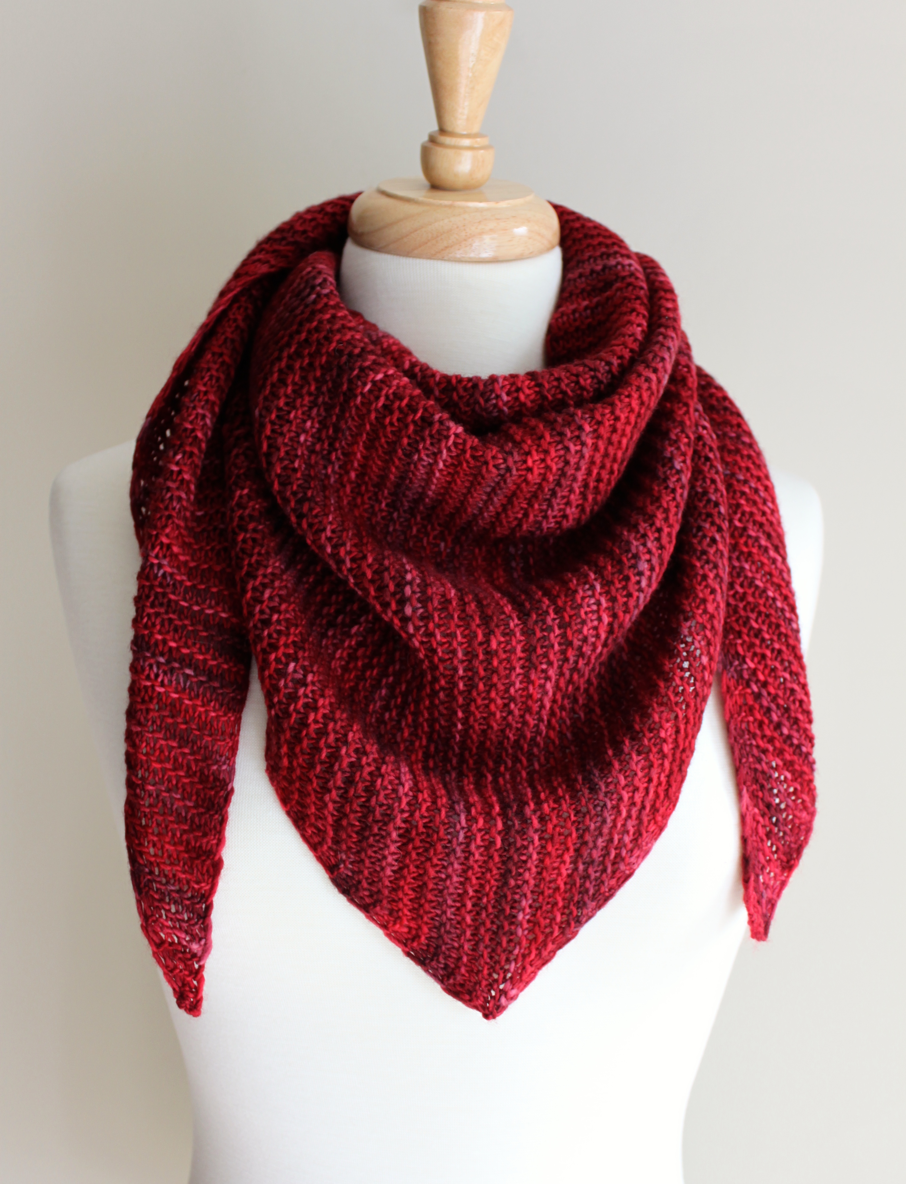 Free Knitting Patterns Truly Triangular Scarf Leah Michelle Designs