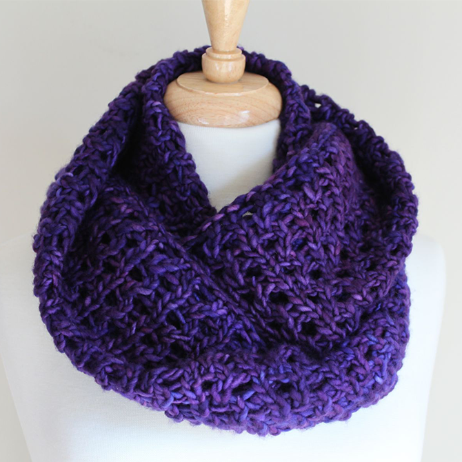 Bulky Lace Cowl - Leah Michelle Designs