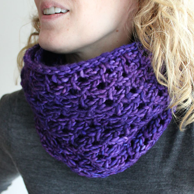 Bulky Lace Cowl - Leah Michelle Designs